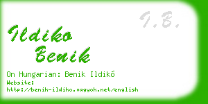 ildiko benik business card